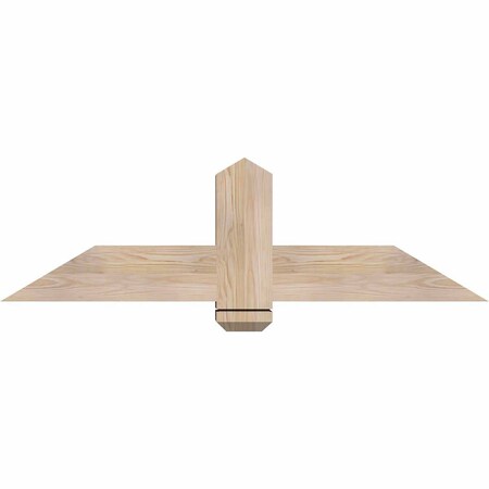 Ekena Millwork Eugene Smooth Timber Gable Bracket, Douglas Fir, 48"W x 14"H x 5 1/2"D x 5 1/2"F, 7/12 Pitch GBW048X14X0606EUG00SDF